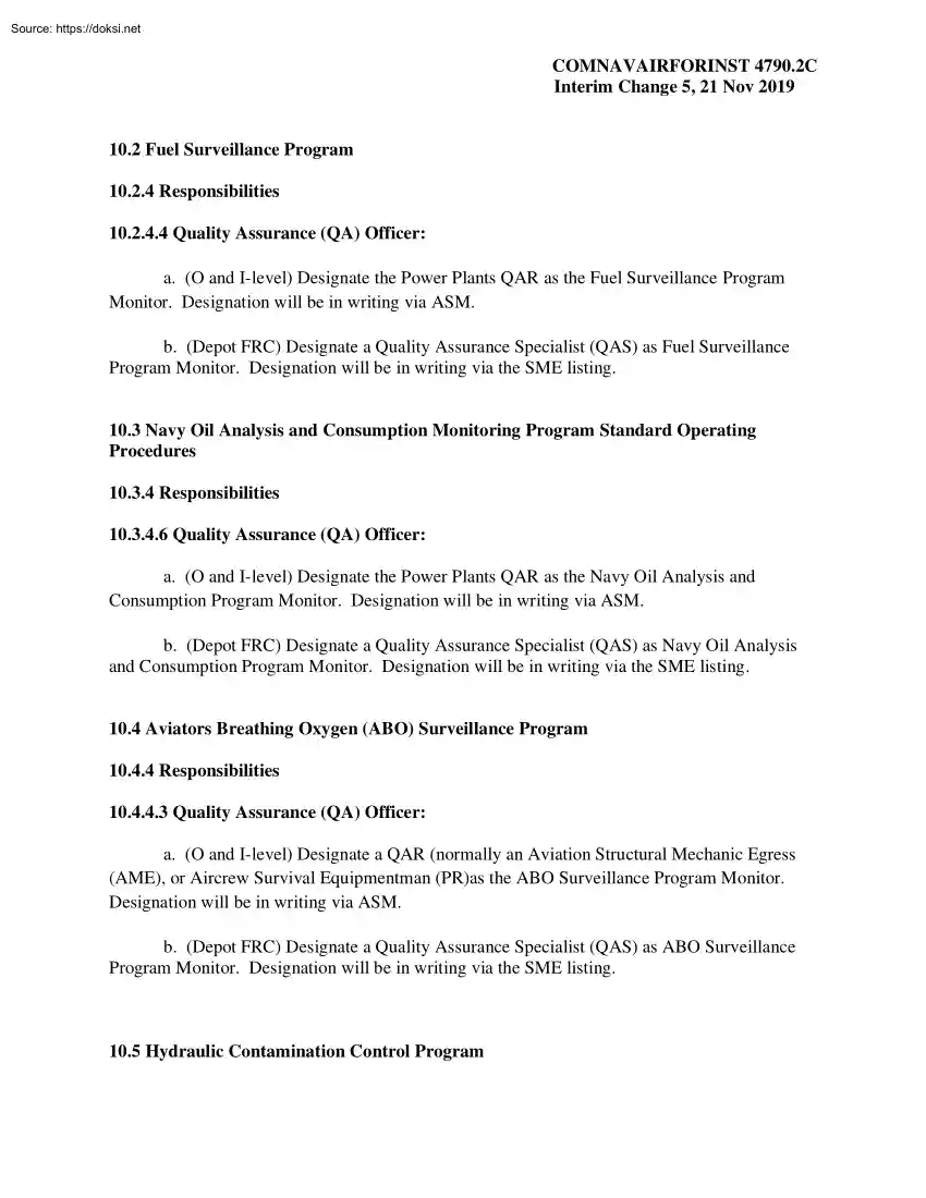 COMNAVAIRFORINST 4790.2C, Interim Change 5