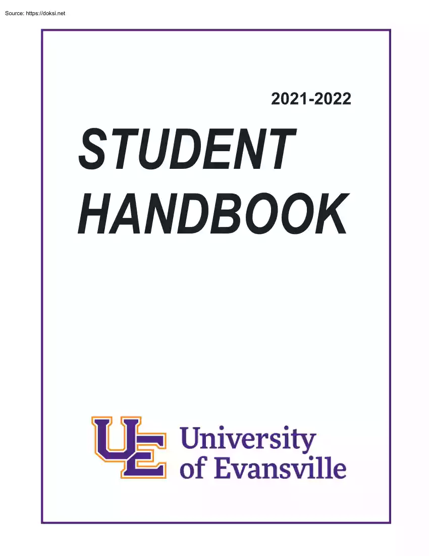 University of Evansville, Student Handbook