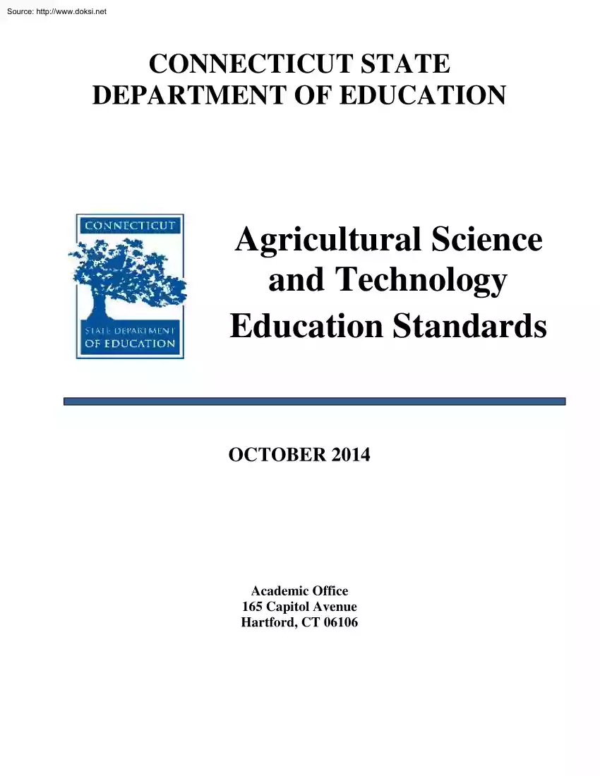 Agricultural Science and Technology Education Standards