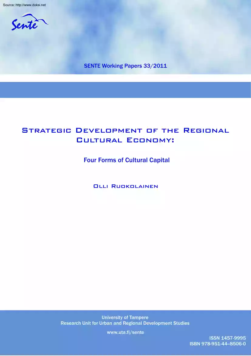 Olli Ruokolainen - Strategic Development of the Regional Cultural Economy