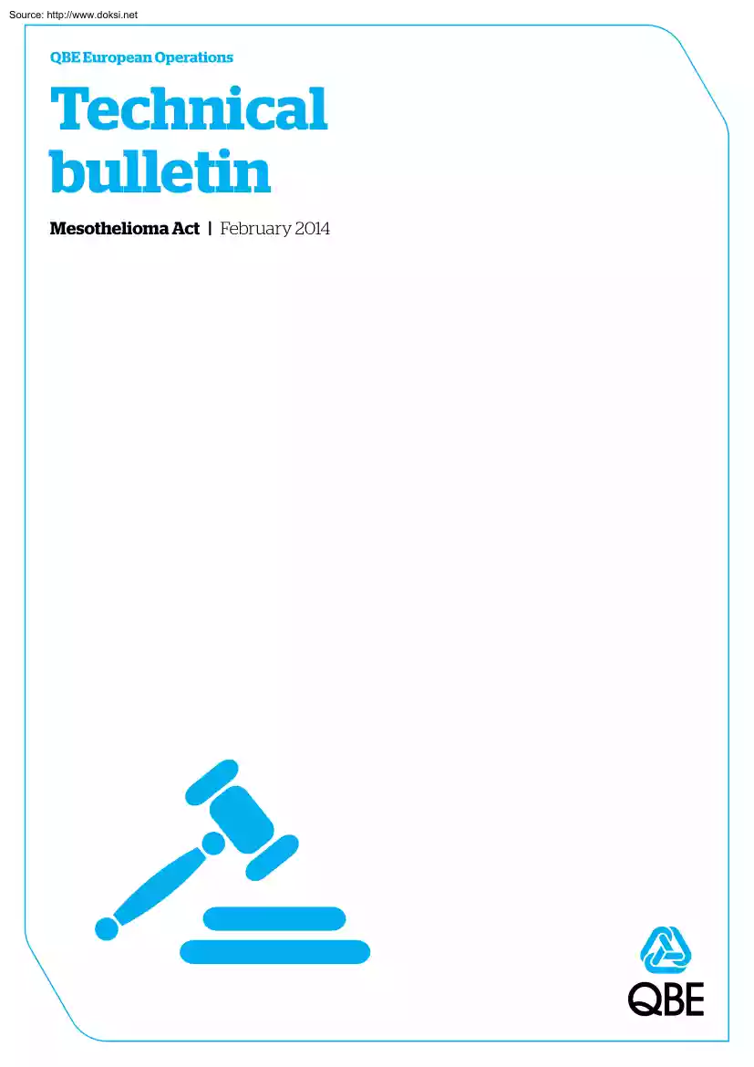 Technical Bulletin, Mesothelioma Act