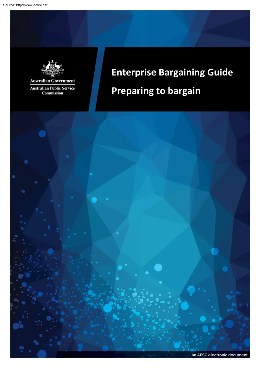 Enterprise Bargaining Guide Preparing to Bargain