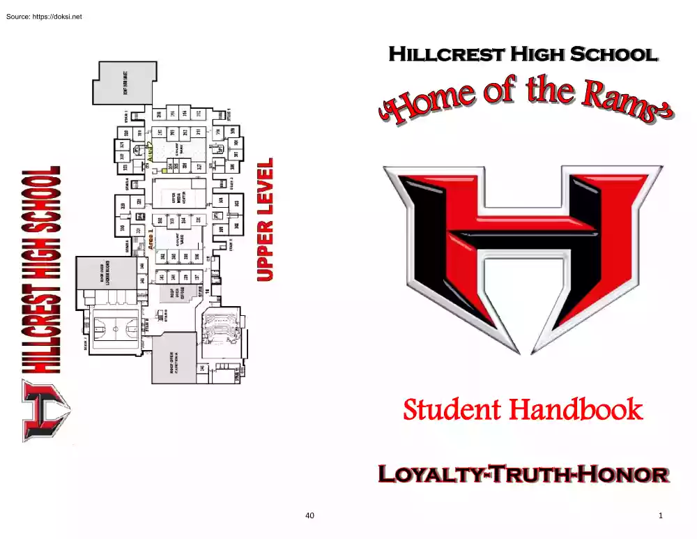 Hillcrest High School, Student Handbook