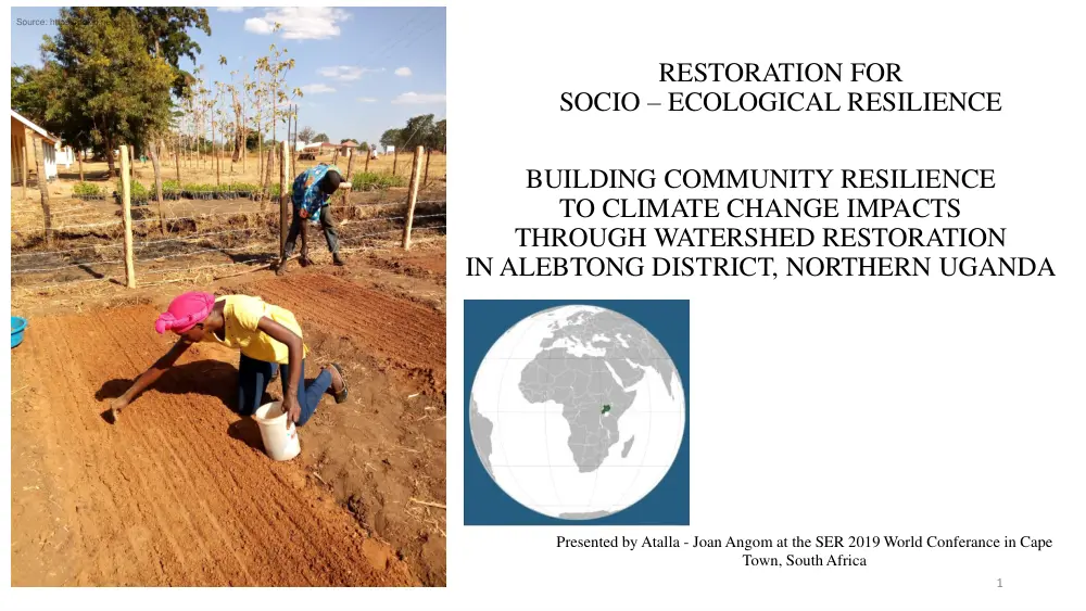 Atalla-Joan Angom - Restoration for socio-ecological resilience