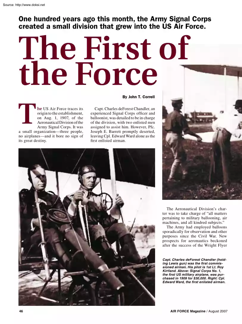 John T. Correll - The First of the Force