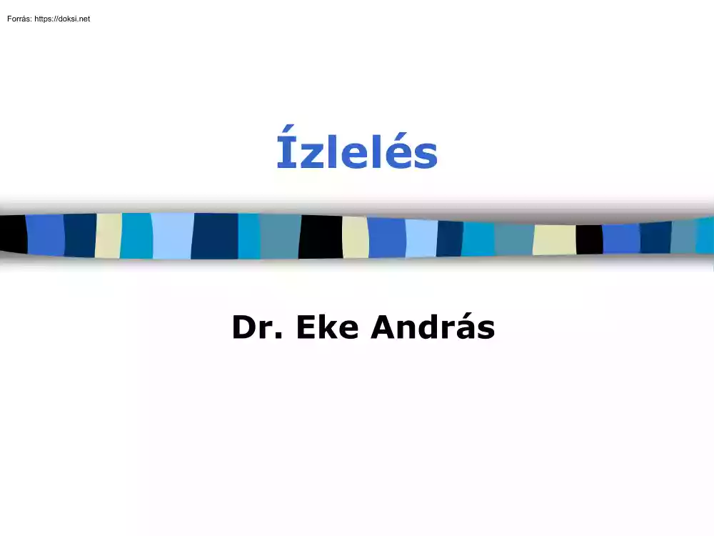Dr. Eke András - ízlelés