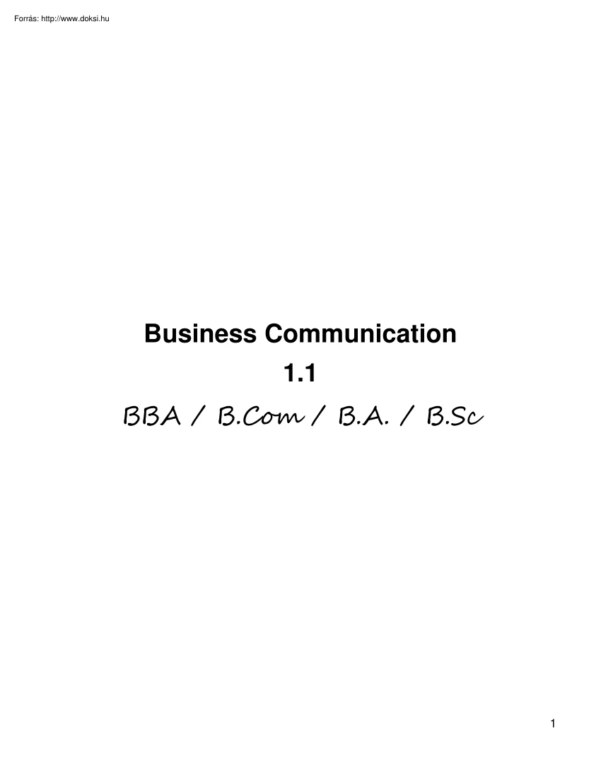 Business communication, letters