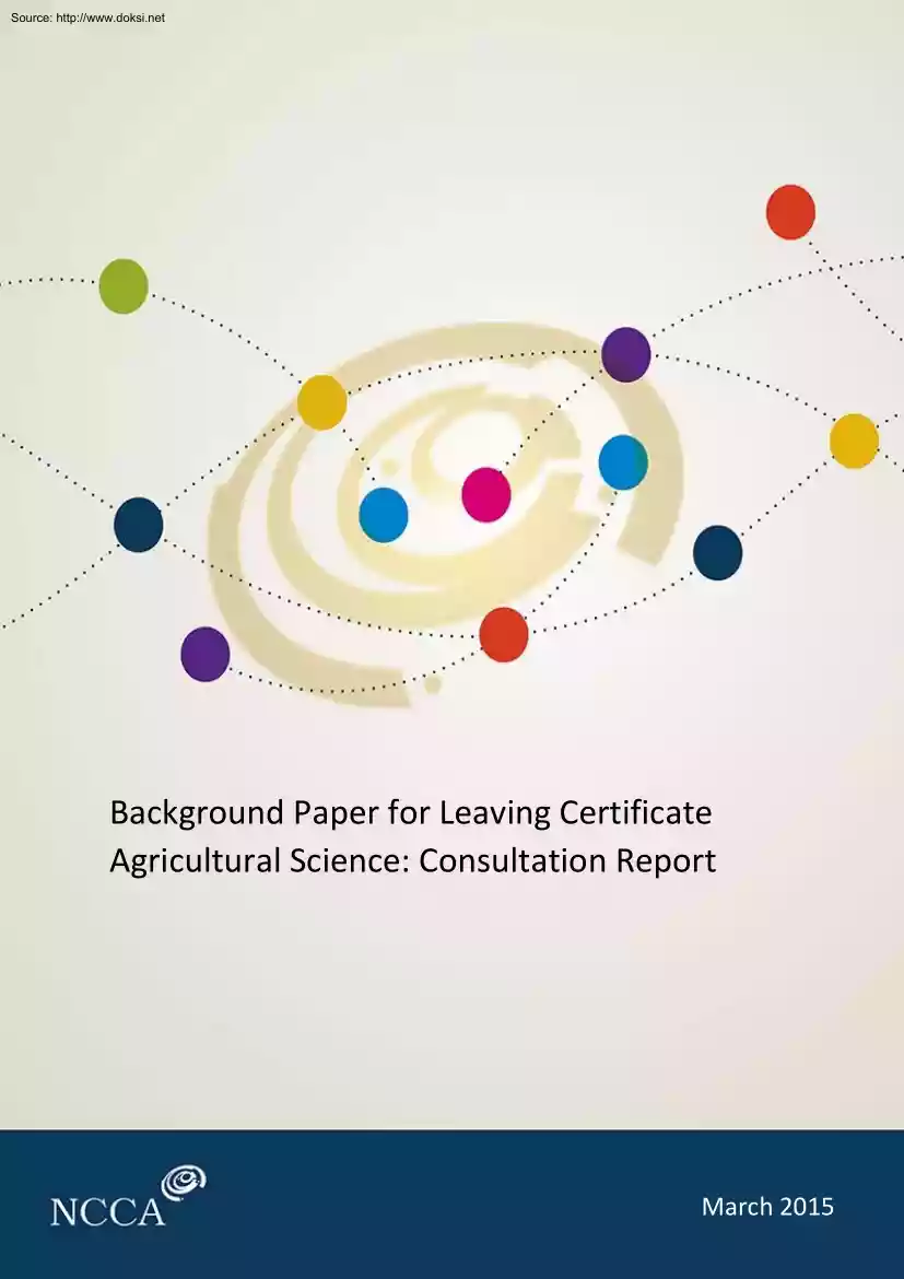 Background Paper for Leaving Certificate Agricultural Science, Consultation Report