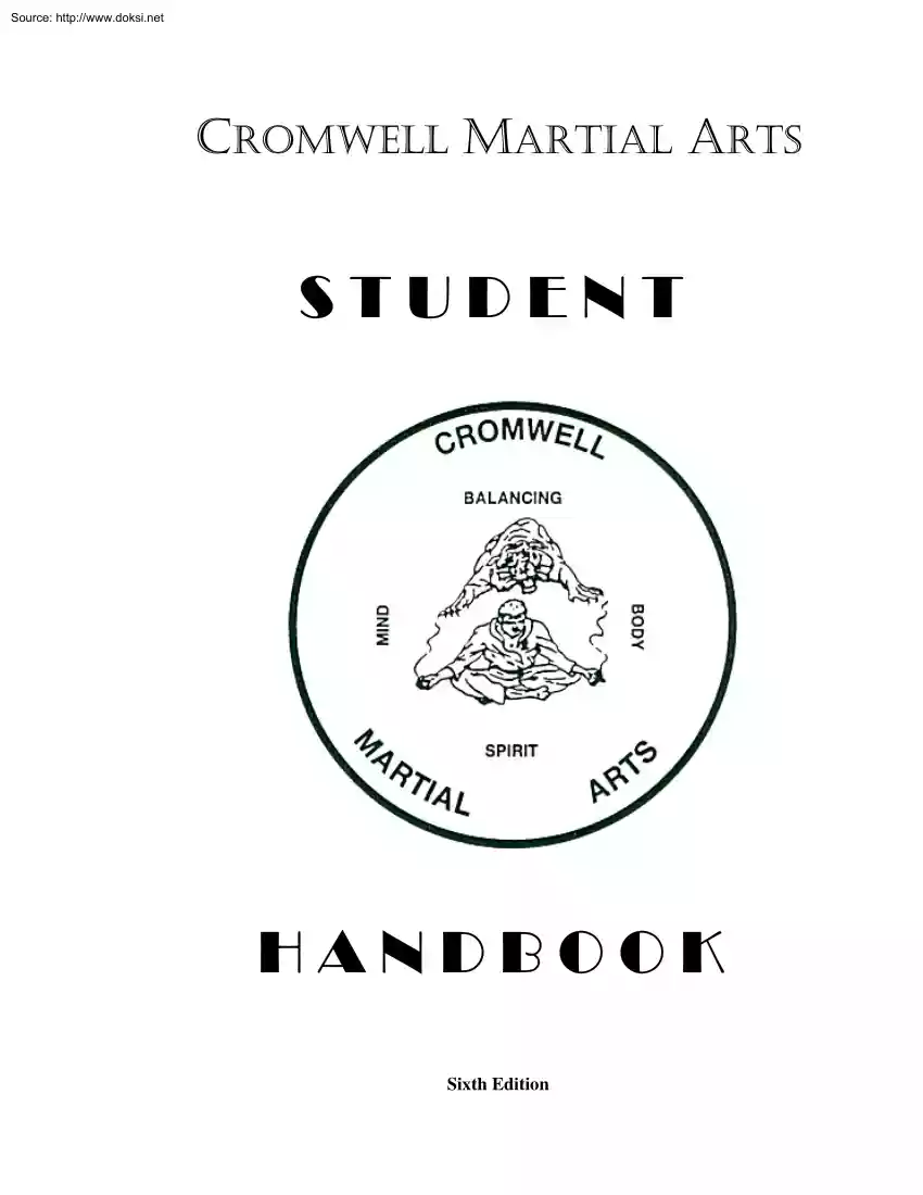 Cromwell Martial Arts, Student Handbook