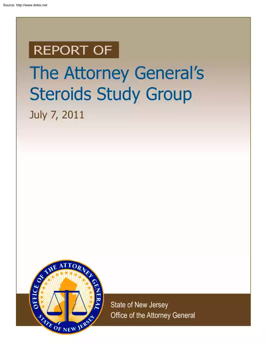 The Attorney Generals Steroids Study Group
