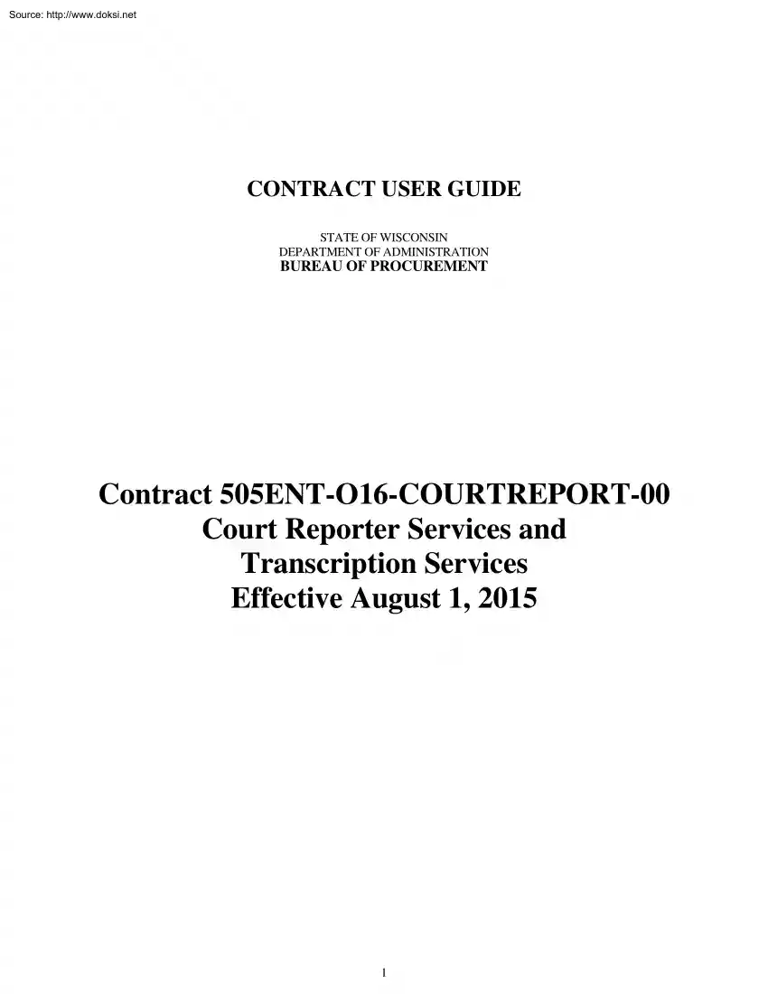 Contract User Guide