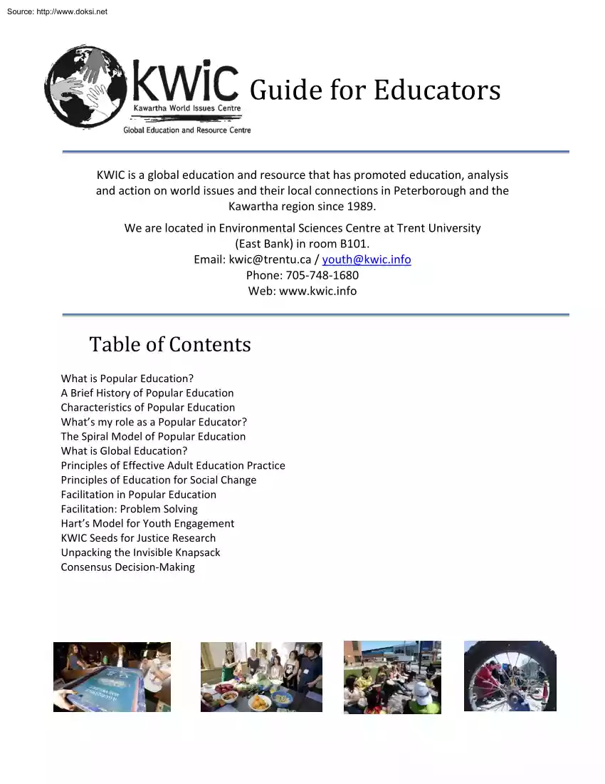KWIC Guide for Educators