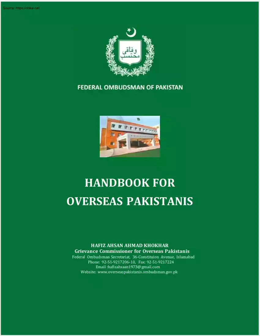 Handbook for Overseas Pakistanis
