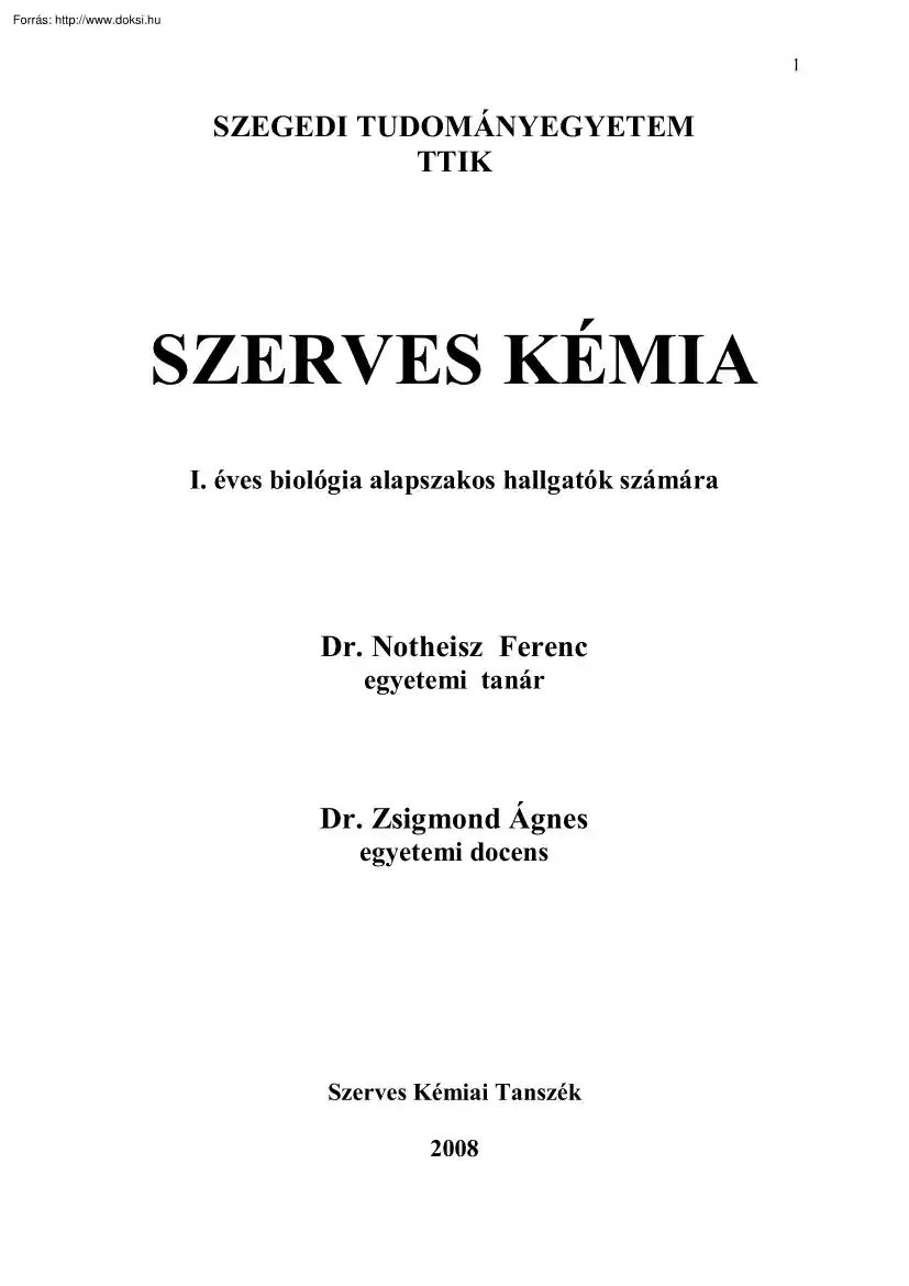 Dr.Notheisz-Dr.Zsigmond - Szerves kémia