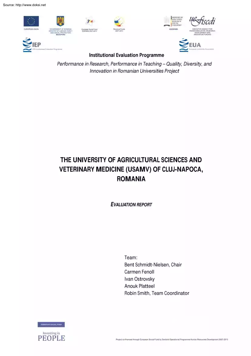 The University of Agricultural Sciences and Veterinary Medicine USAMV of Cluj Napoca, Romania