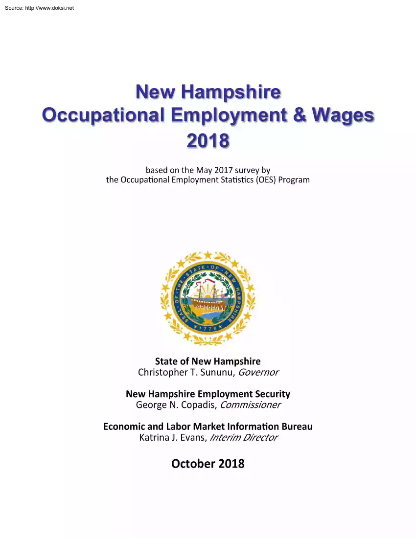 Sununu-Copadis-Evans - New Hampshire Occupational Employment and Wages