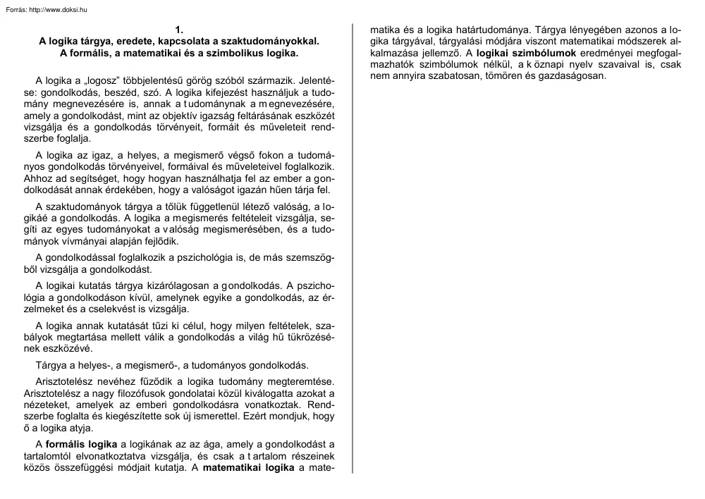 Pedagógiai logika tételek, 2001