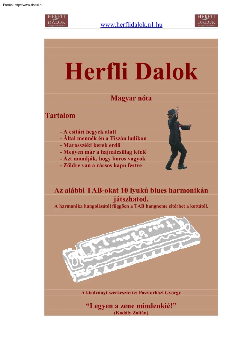 Herfli dalok, magyar nóta, szájharmonika