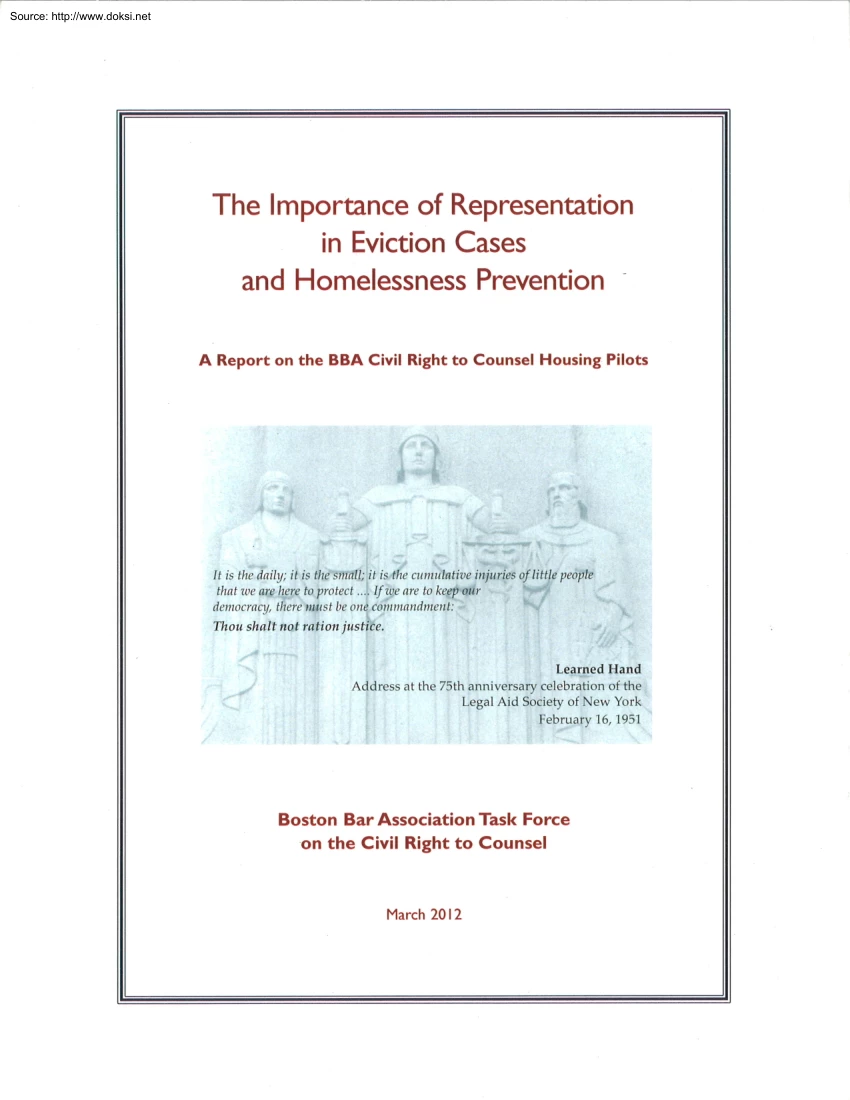 The Importance of Representation in Eviction Cases and Homelessness Prevention