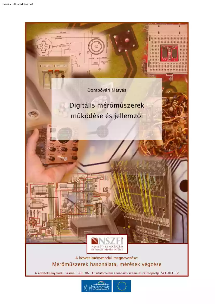Dombóvári Mátyás - Digitális mérőműszerek működése és jellemzői