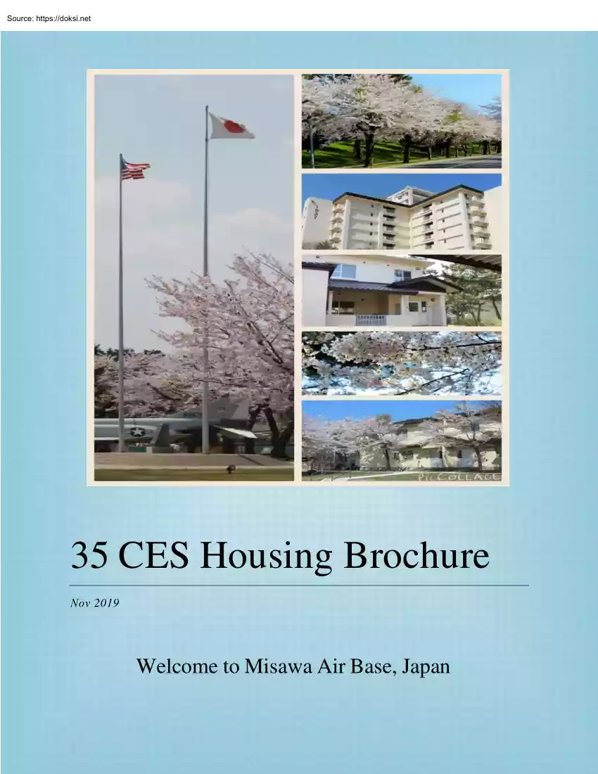 35 CES Housing Brochure, Welcome to Misawa Air Base, Japan