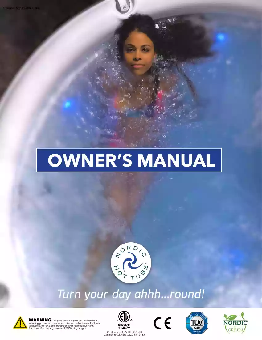 Nordic Hot Tubs, Owners Manual