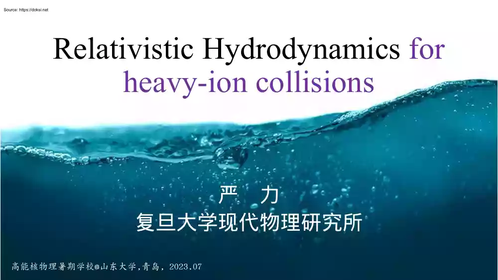 Relativistic Hydrodynamics for heavy-ion collisions