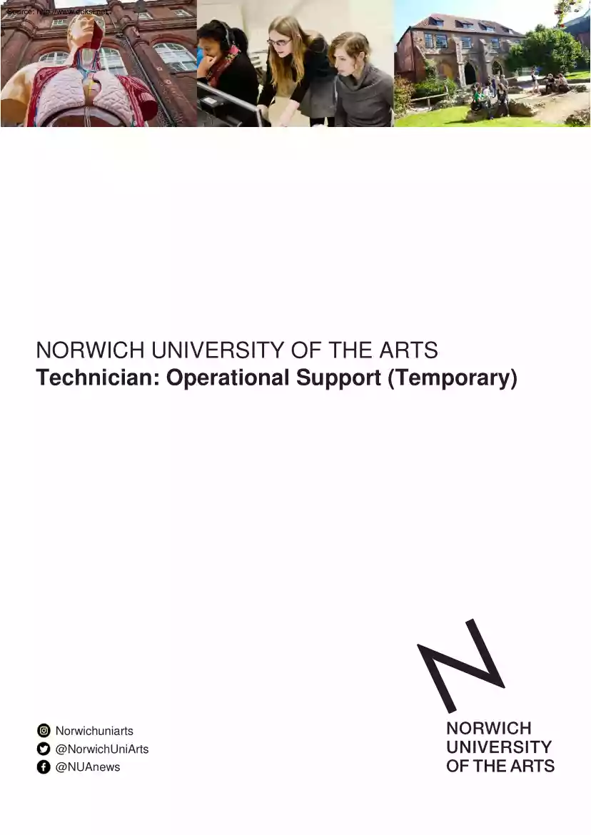 Technician, Operational Support, Norwich University of The Arts