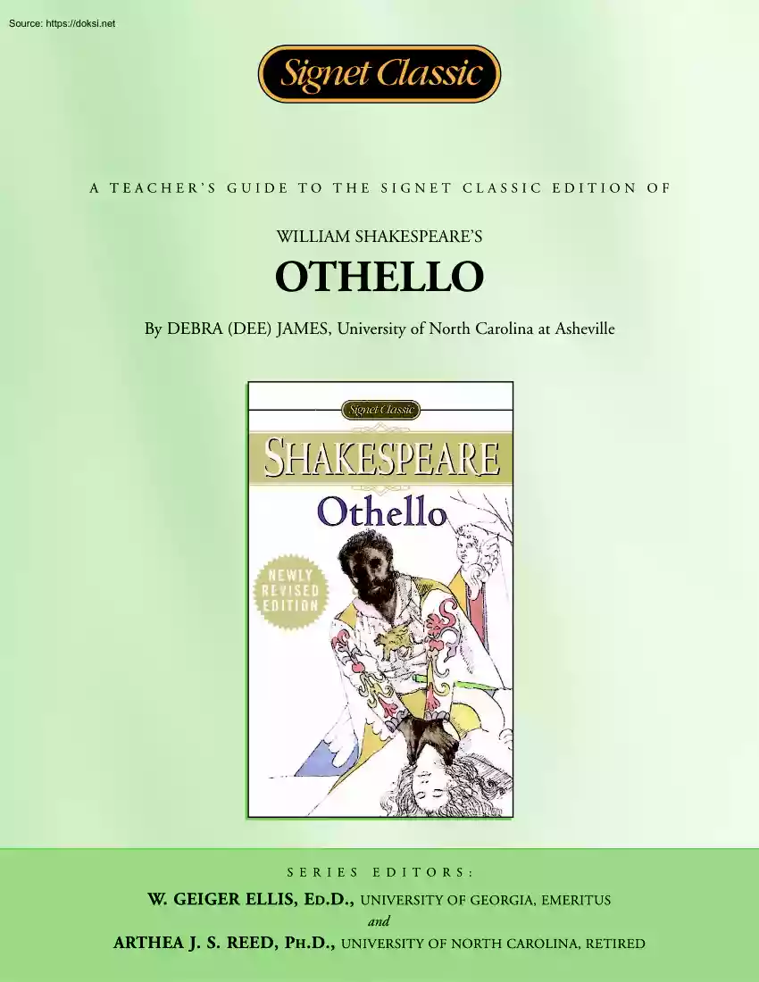 Ellis-Reed - A Teacher Guide to the Signet Classic Edition of William Shakespeare, Othello