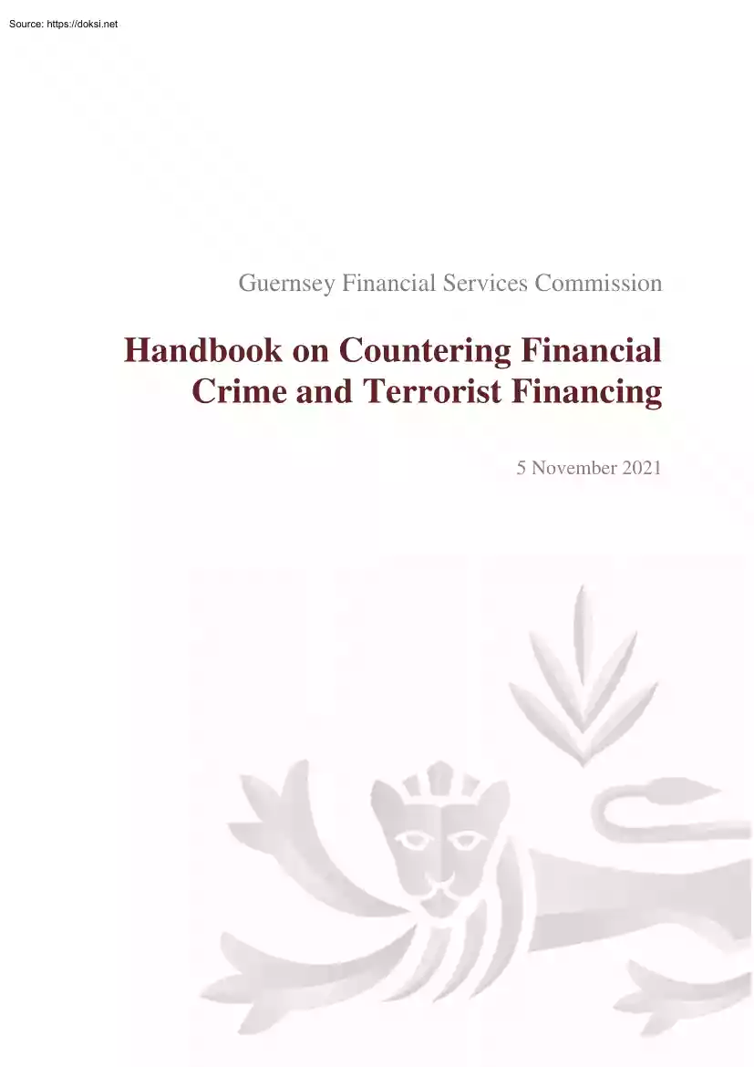 Handbook on Countering Financial Crime and Terrorist Financing