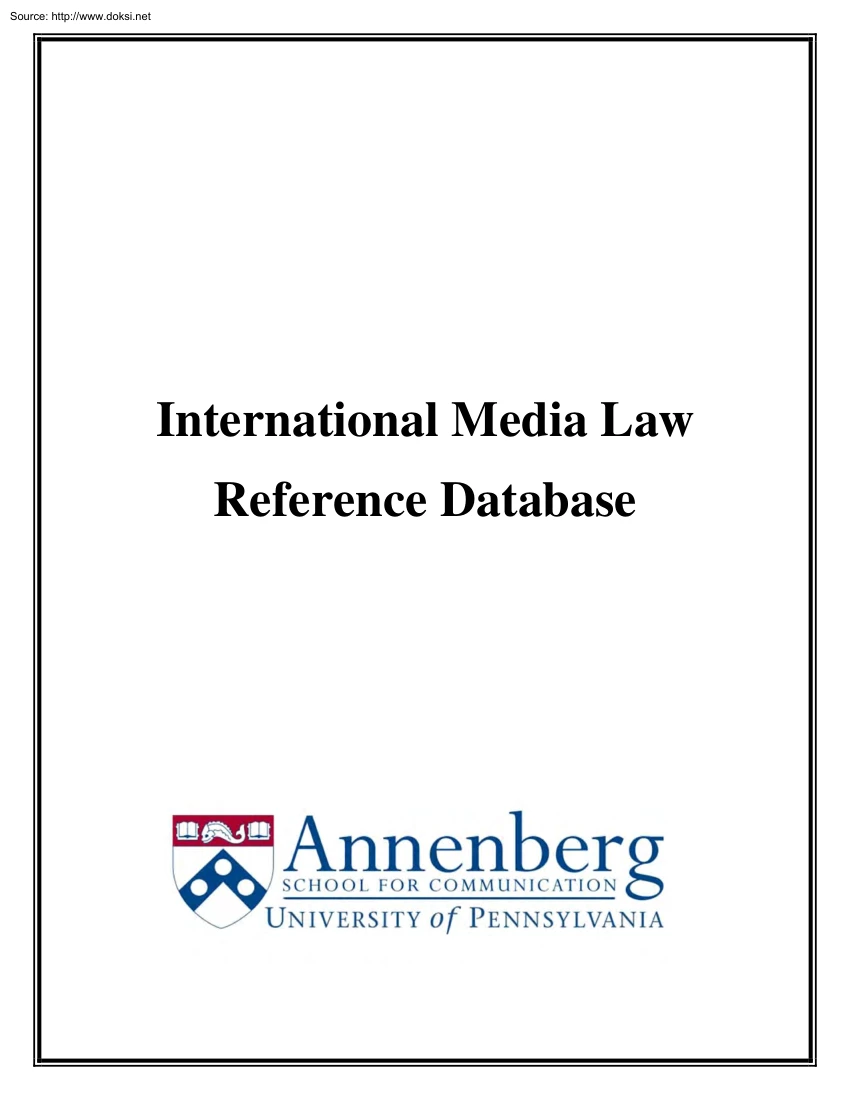 International Media Law Reference Database
