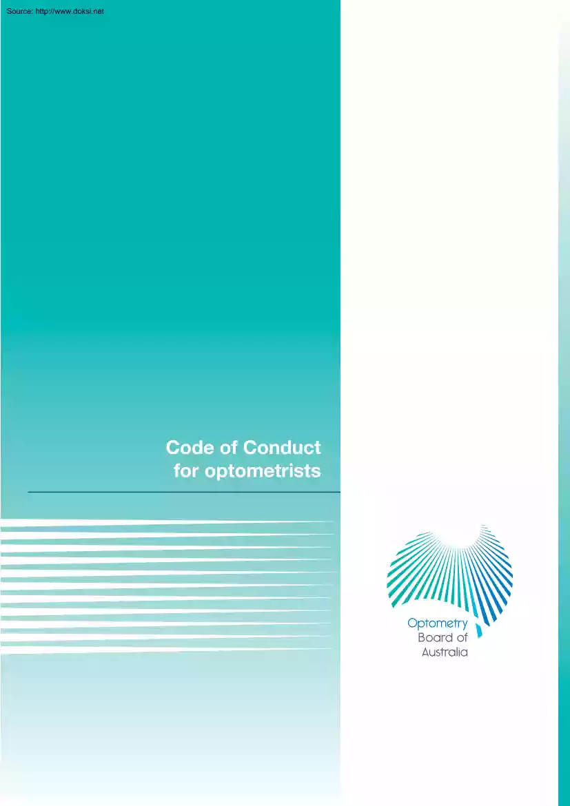 Code of Conduct for Optometrists