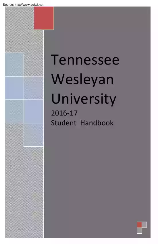 Tennessee Wesleyan University Student Handbook