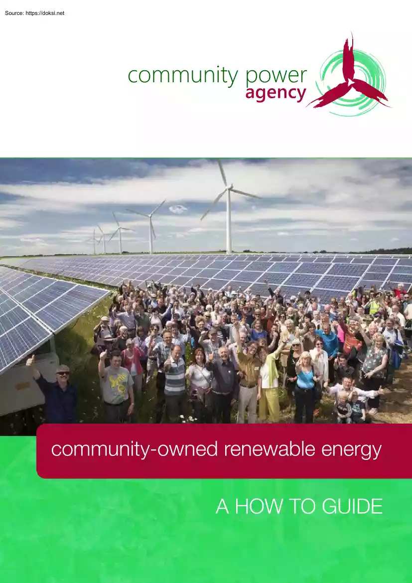 Community Owned Renewable Energy, How to Guide