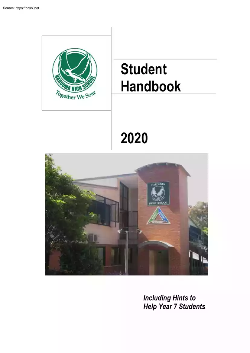 Narooma High School, Student Handbook