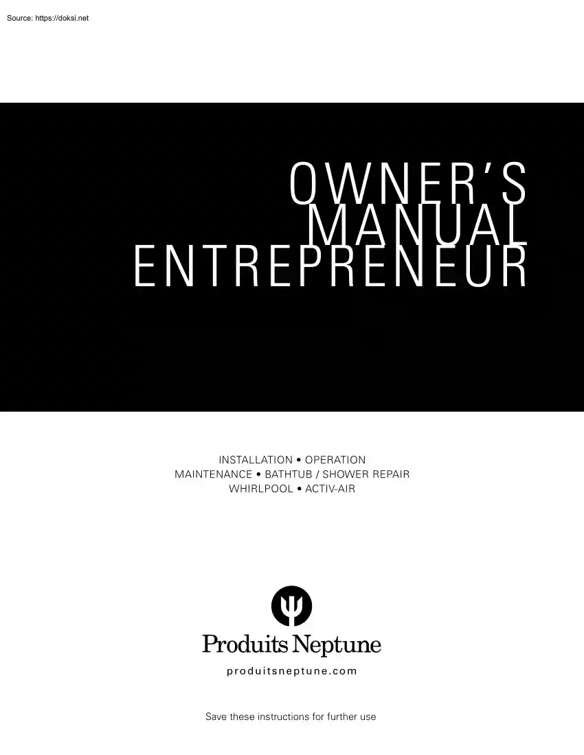 Owners Manual Entrepreneur