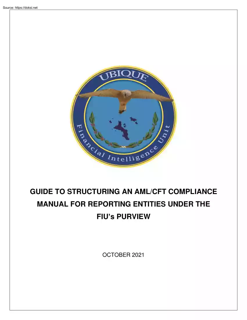 Guide to Structuring an AML CFT Compliance Manual for Reporting Entities under the FIUs Purview
