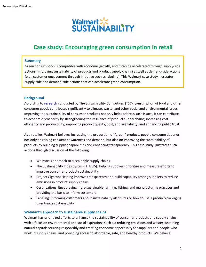 Encouraging Green Consumption in Retail