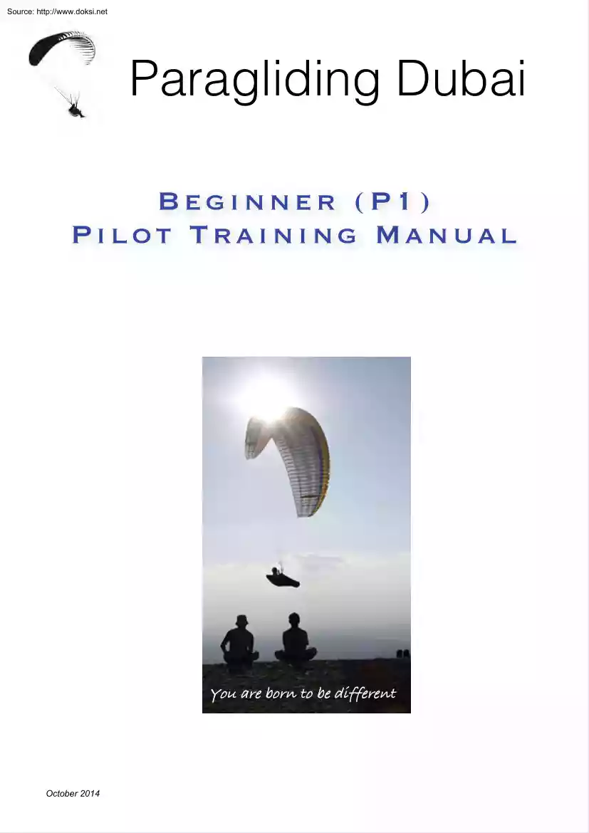 Paragliding Dubai, Beginner (P1) Pilot Training Manual