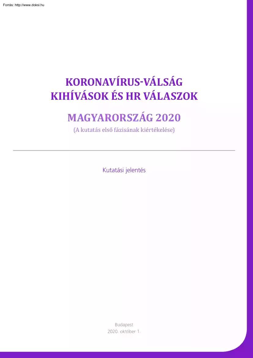 Poór József - Koronavírus-válság kihívások és HR válaszok