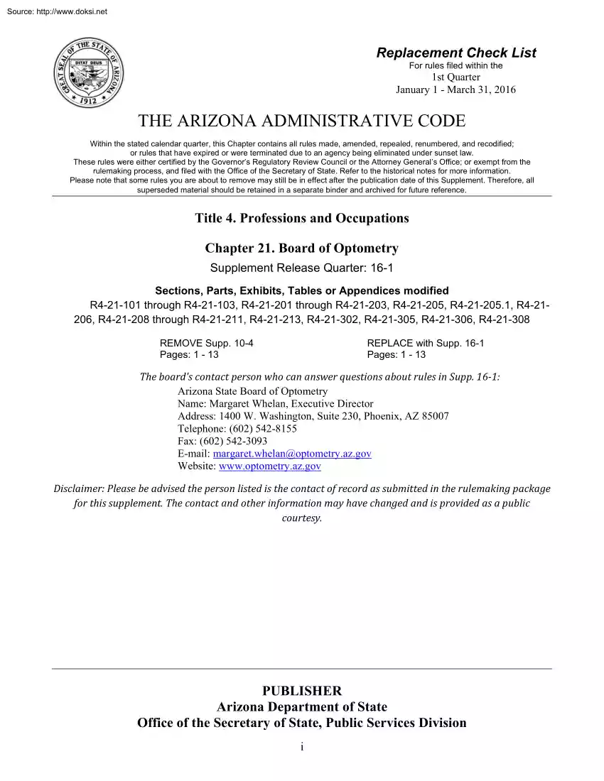 The Arizona Administrative Code