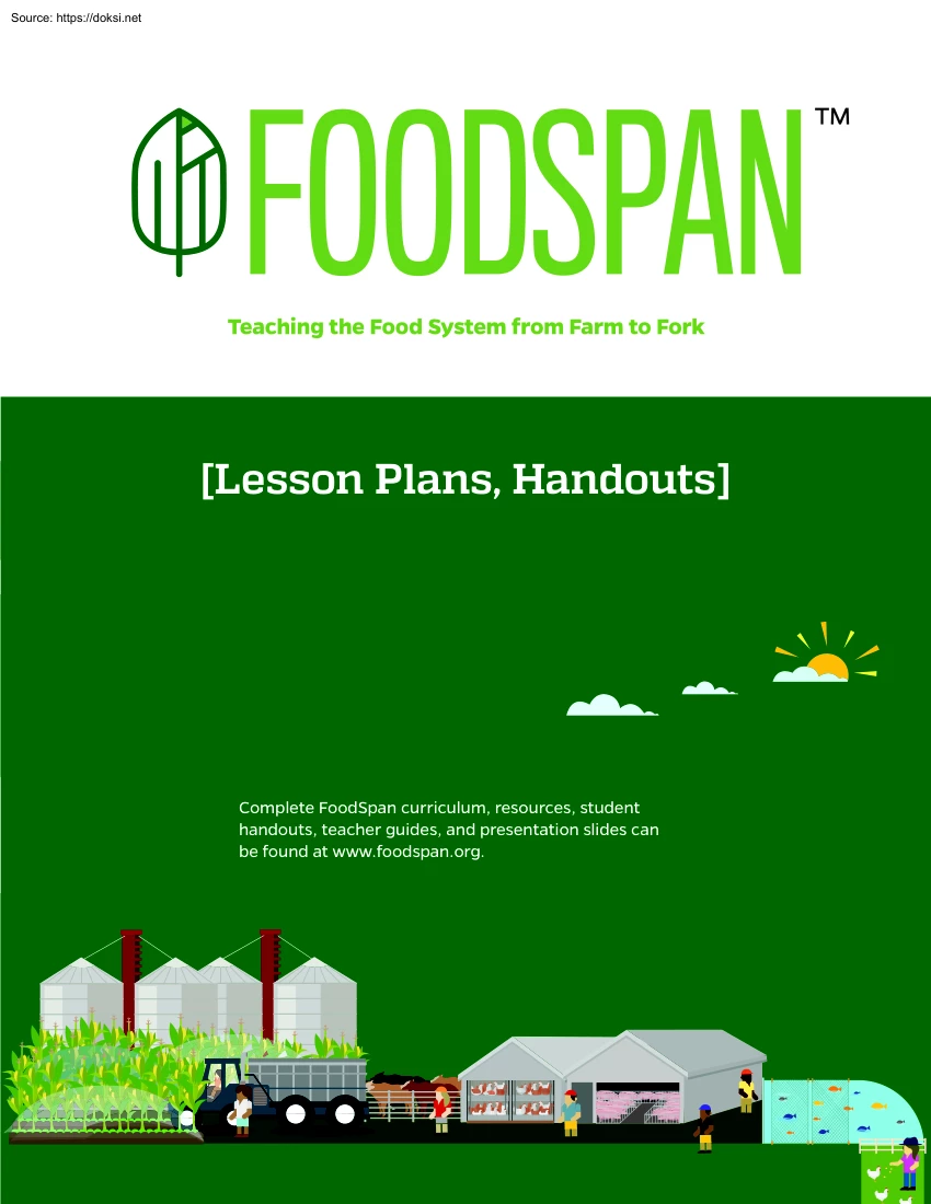 Foodspan lesson plans, handouts