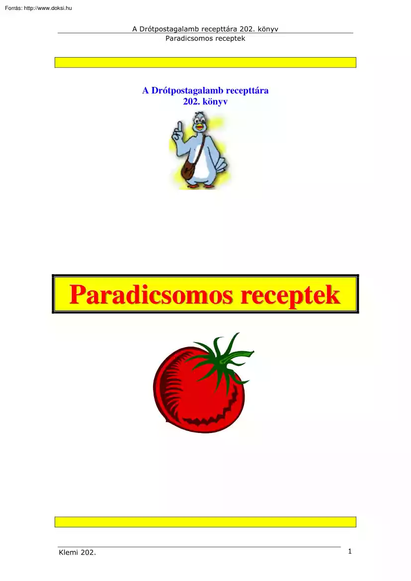 Klement András - Paradicsomos receptek
