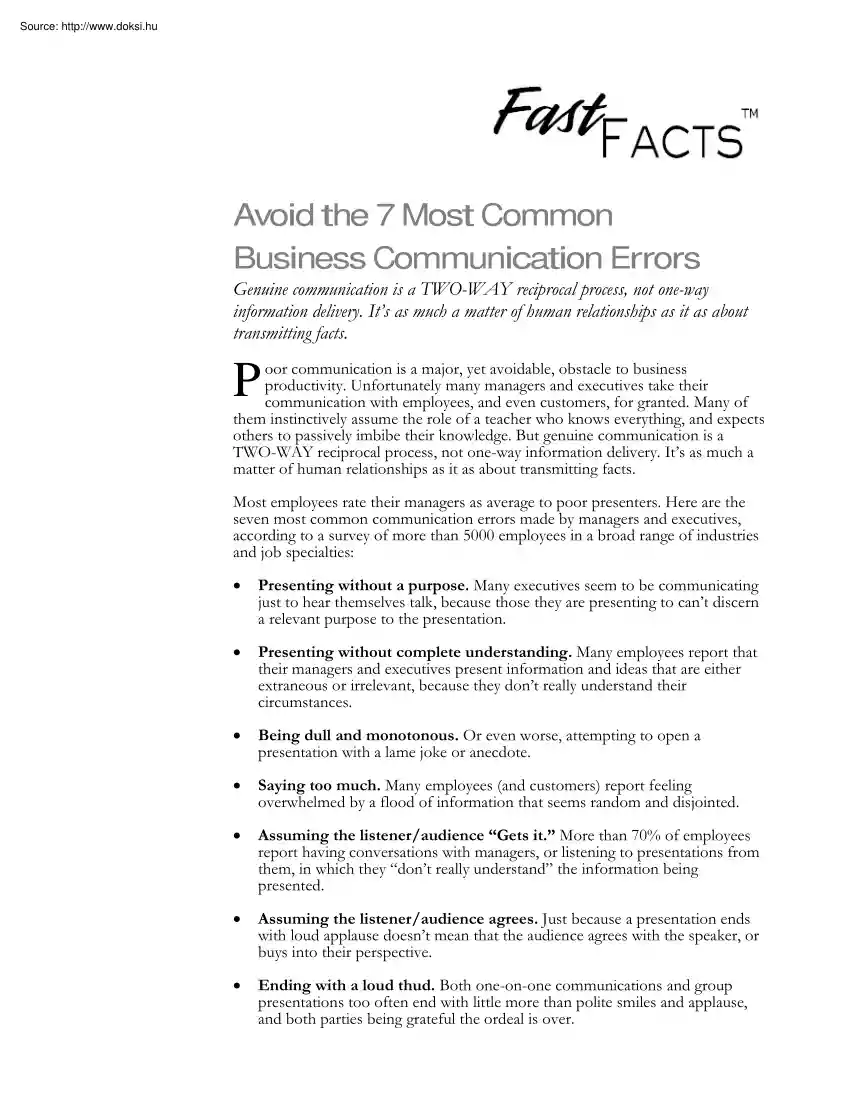 Avoid the 7 most common business communication errors