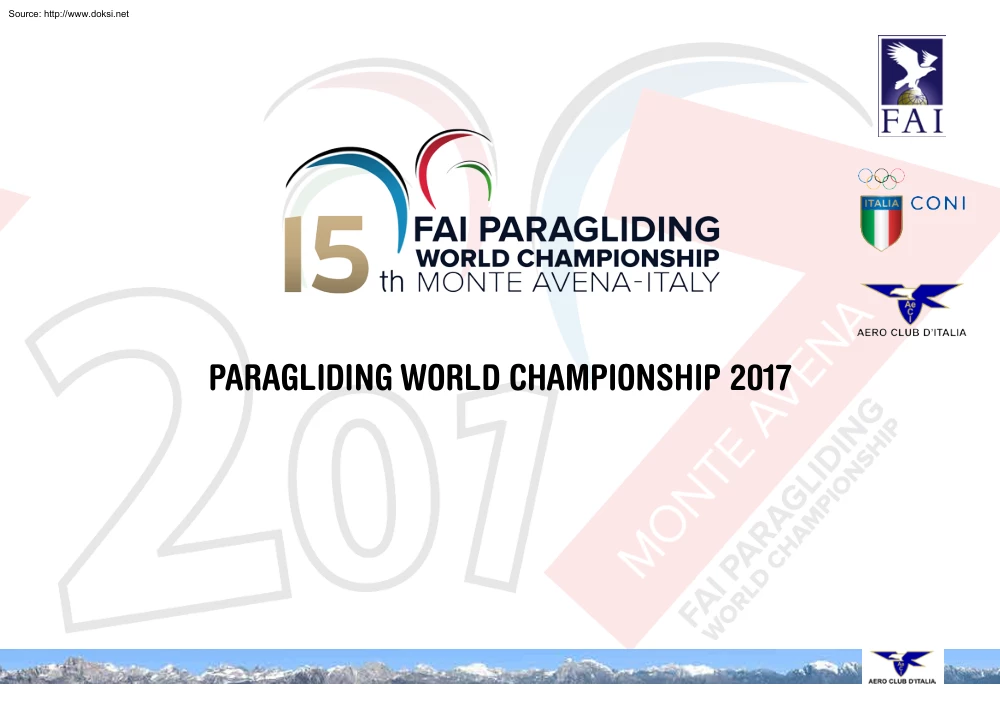 Paragliding World Championship 2017
