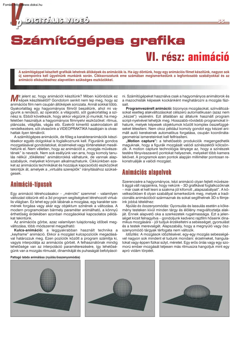 Vass Gergely - Számítógépes grafika VI. rész, animáció