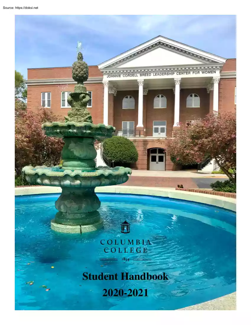 Columbia College, Student Handbook