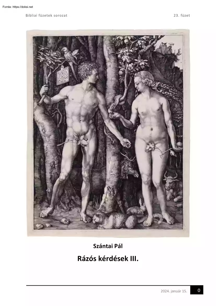 Szántai Pál - Rázós kérdések III
