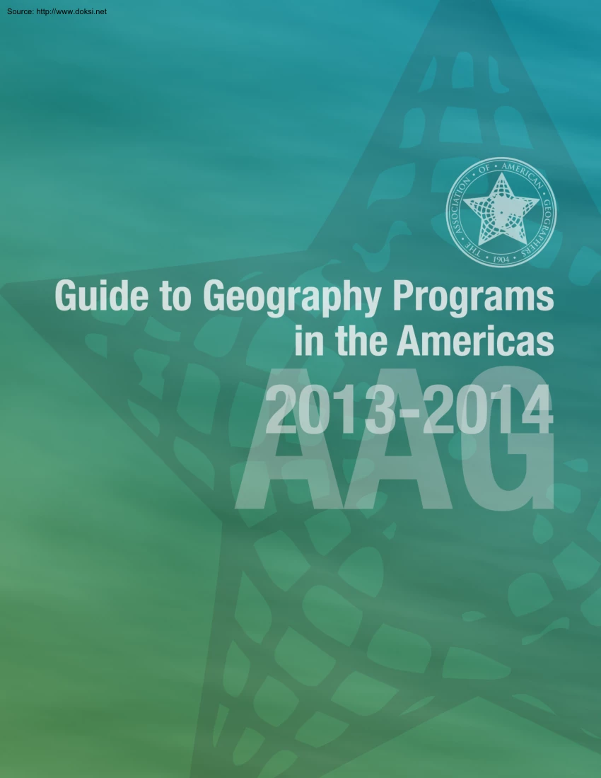 Guide to Geography Programs in the Americas