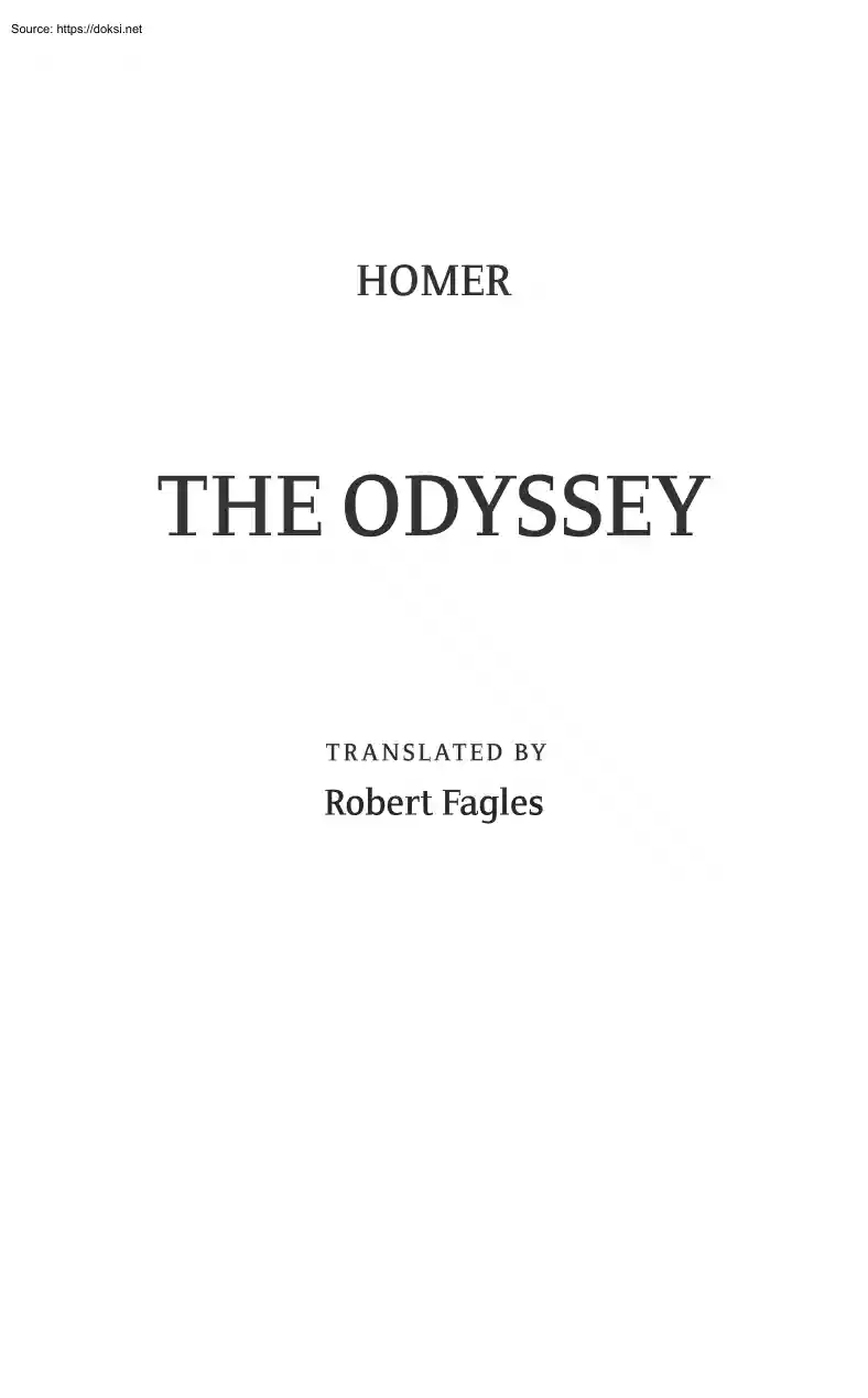 Robert Fagles - Homer, The Odyssey